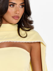 XALIA Draped Mini Pearl Dress
