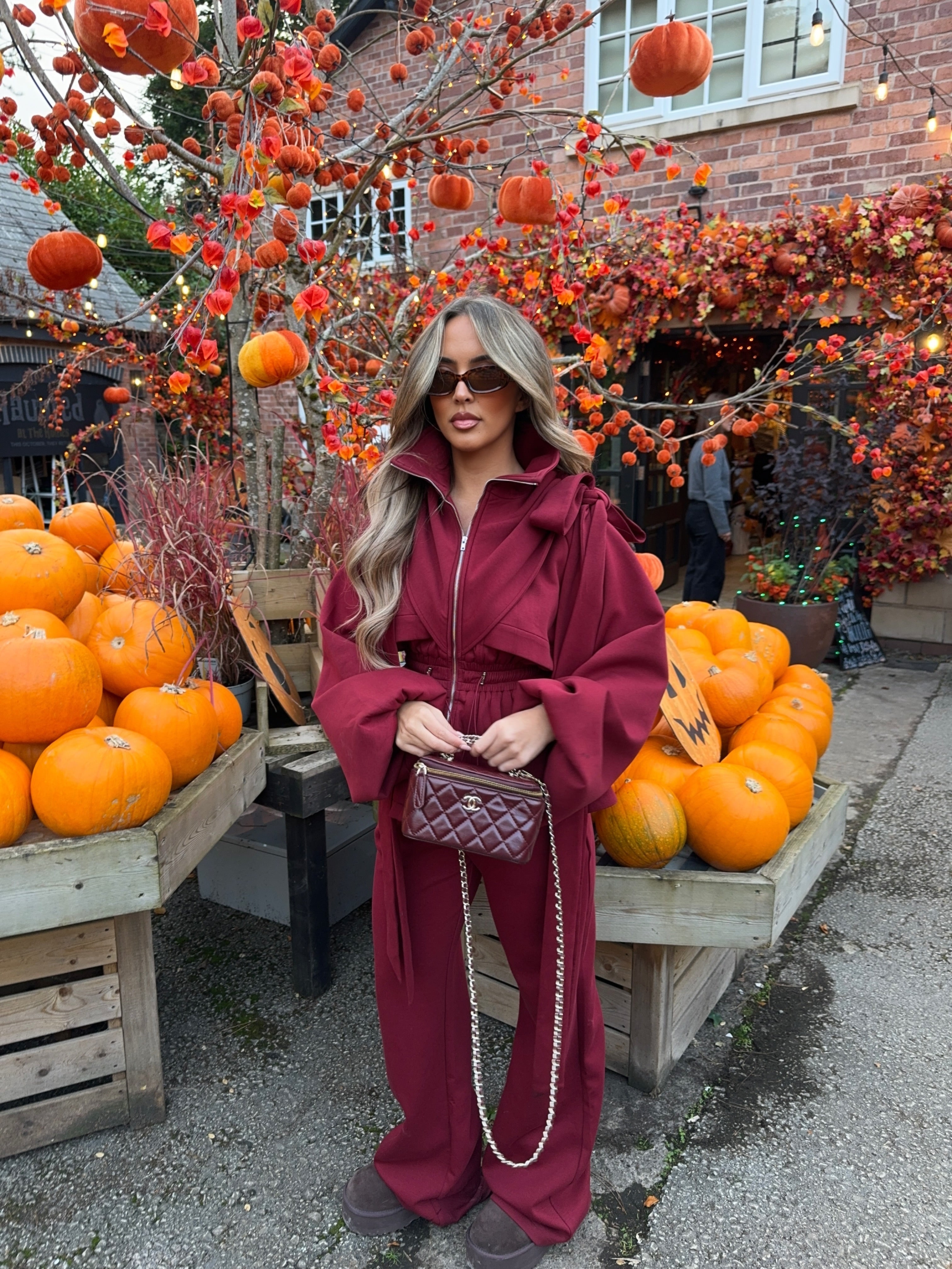 ‘BEAU’ BURGUNDY BOW JACKET (PRE-ORDER)