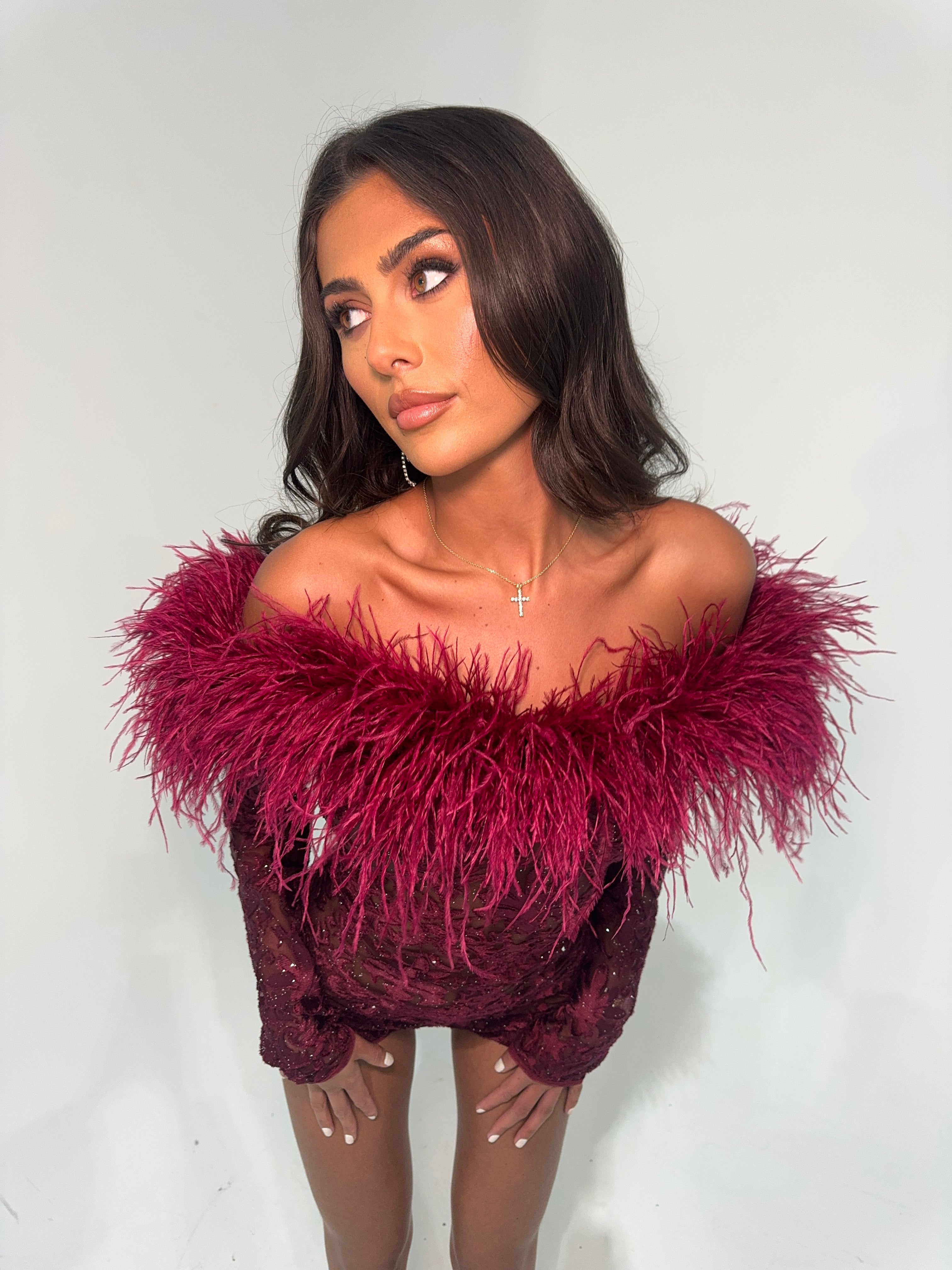 HEATHER PLAYSUIT - BURGUNDY