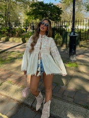 HARPER Embroidered jacket - CREAM