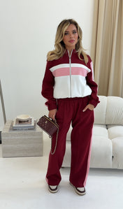 ARI STRIPED FLARES (BURGUNDY & PINK) - REGULAR