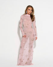 SERAPHINA Embellished Mesh Maxi