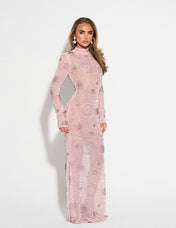 SERAPHINA Embellished Mesh Maxi