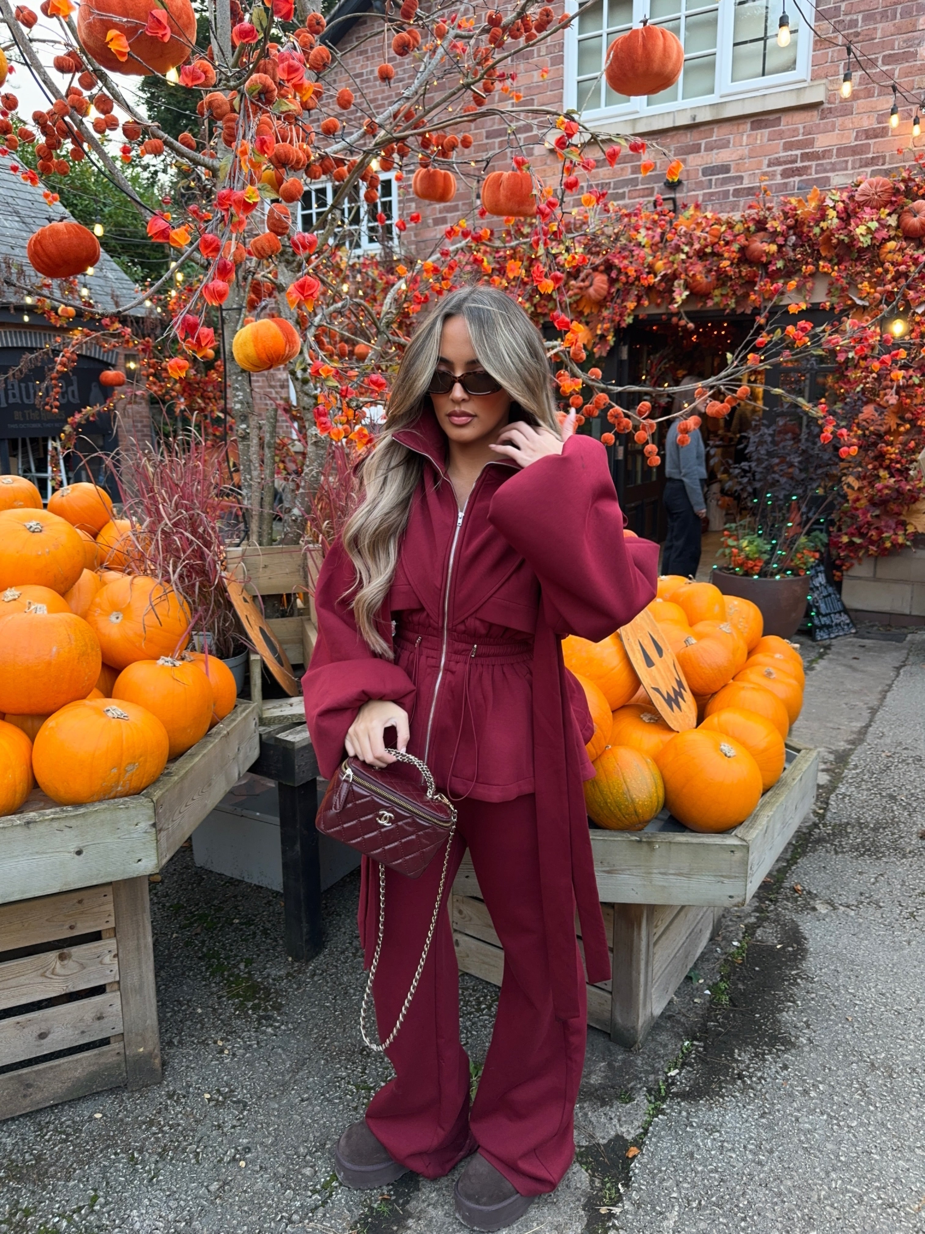 ‘BEAU’ BURGUNDY BOW JACKET (PRE-ORDER)