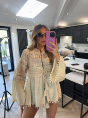 HARPER Embroidered jacket - CREAM