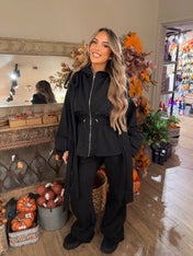 ‘BEAU’ BLACK BOW JACKET (PRE-ORDER)