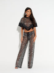 SOLEIL Embellished Trousers (BLACK)