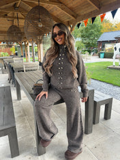 ‘MAUVE’ CHOCOLATE KNIT TROUSERS (REGULAR)