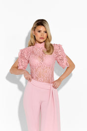 GARDENIA Pink Lace Top