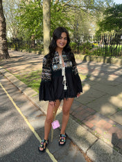 HARPER Embroidered jacket - BLACK