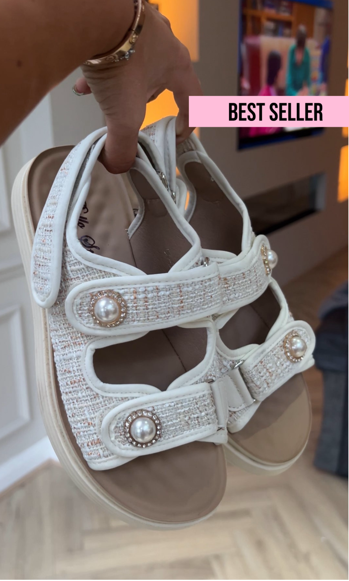 PHEOBE WHITE PEARL SANDALS