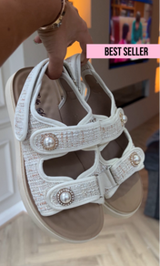 PHEOBE WHITE PEARL SANDALS