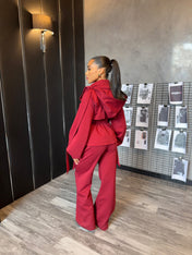 BURGUNDY BOW JACKET (PRE-ORDER)