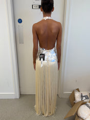 APHRODITE Sequin Fringed Dress (CREAM)