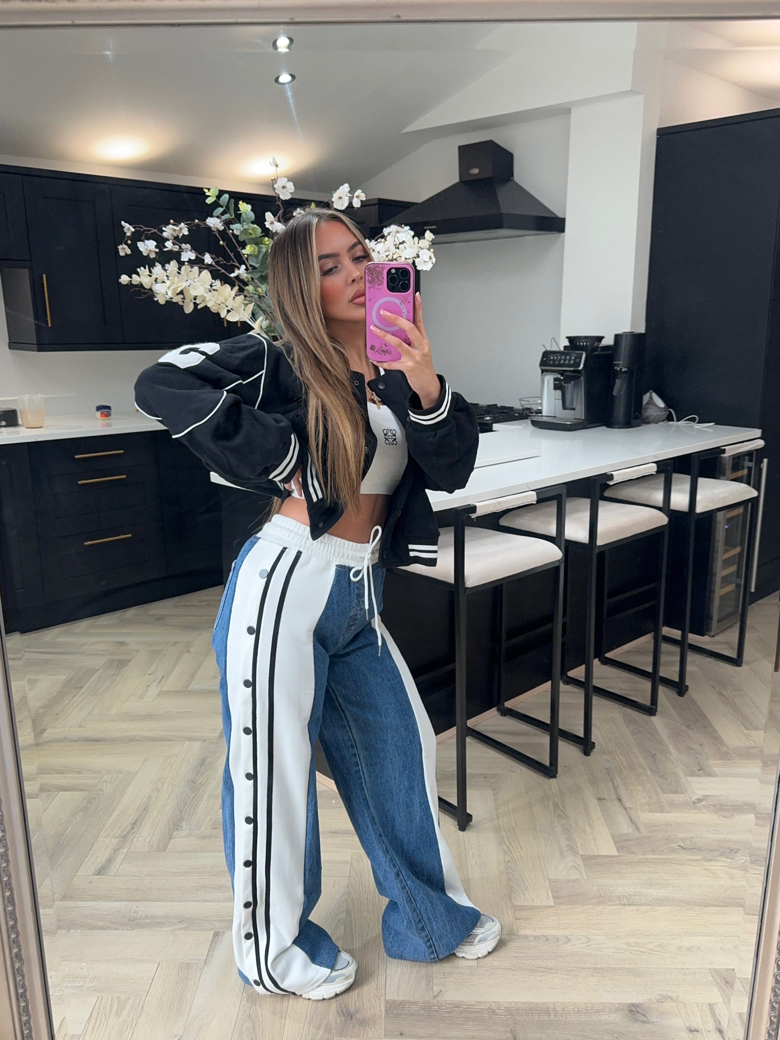 CLEO Cargo Denim Jeans - White