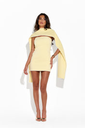 XALIA Draped Mini Pearl Dress