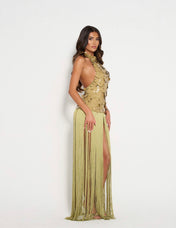 APHRODITE Sequin Fringed Dress (GREEN)