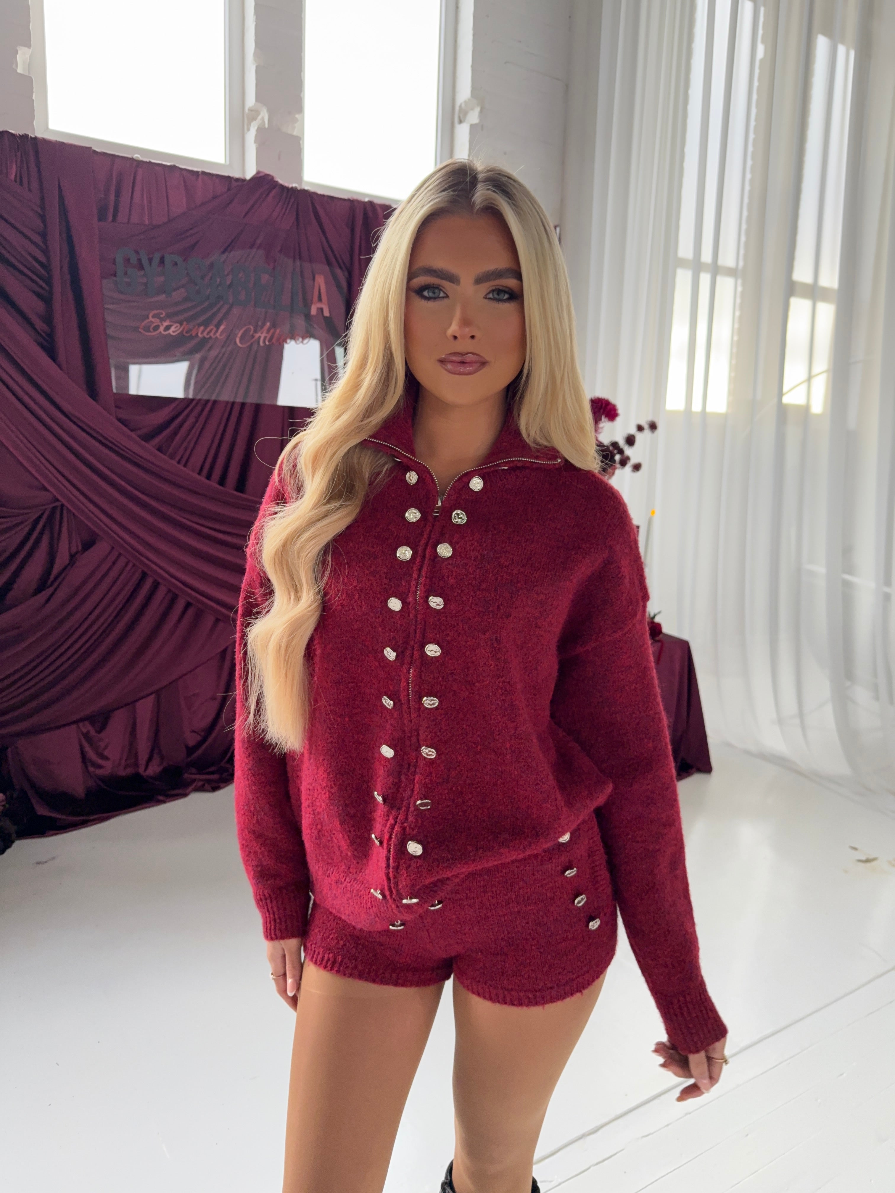 'CERISE' KNIT SHORTS