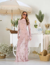 SERAPHINA Embellished Mesh Maxi