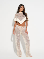 SOLEIL Embellished Trousers