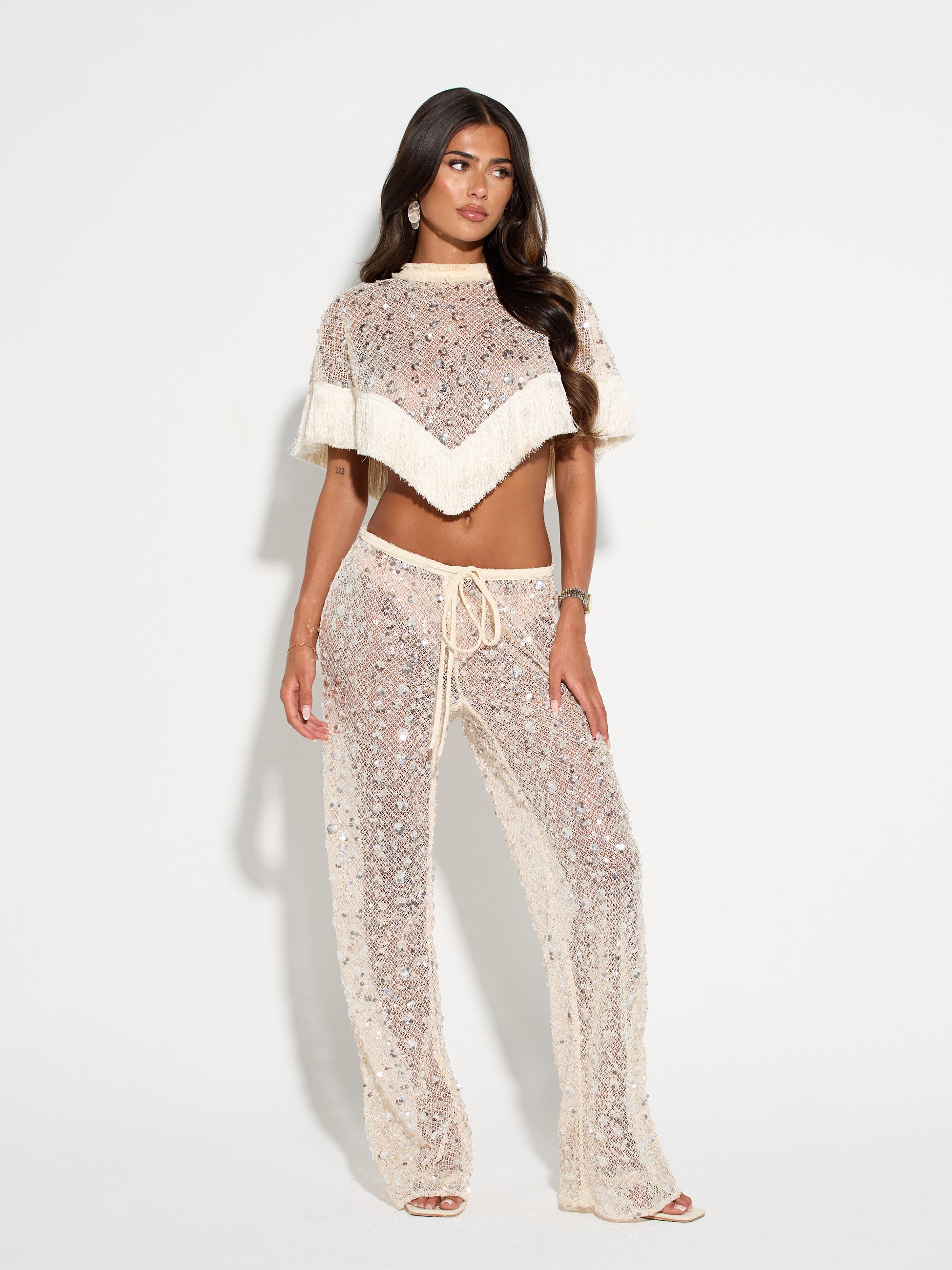 SOLEIL Embellished Trousers