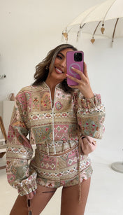SAPPHIRE Embroidered Co-Ord (Patchwork)