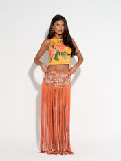 PAPAYA TASSEL SKIRT