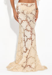 AMIRA FLORAL TOP - BEIGE