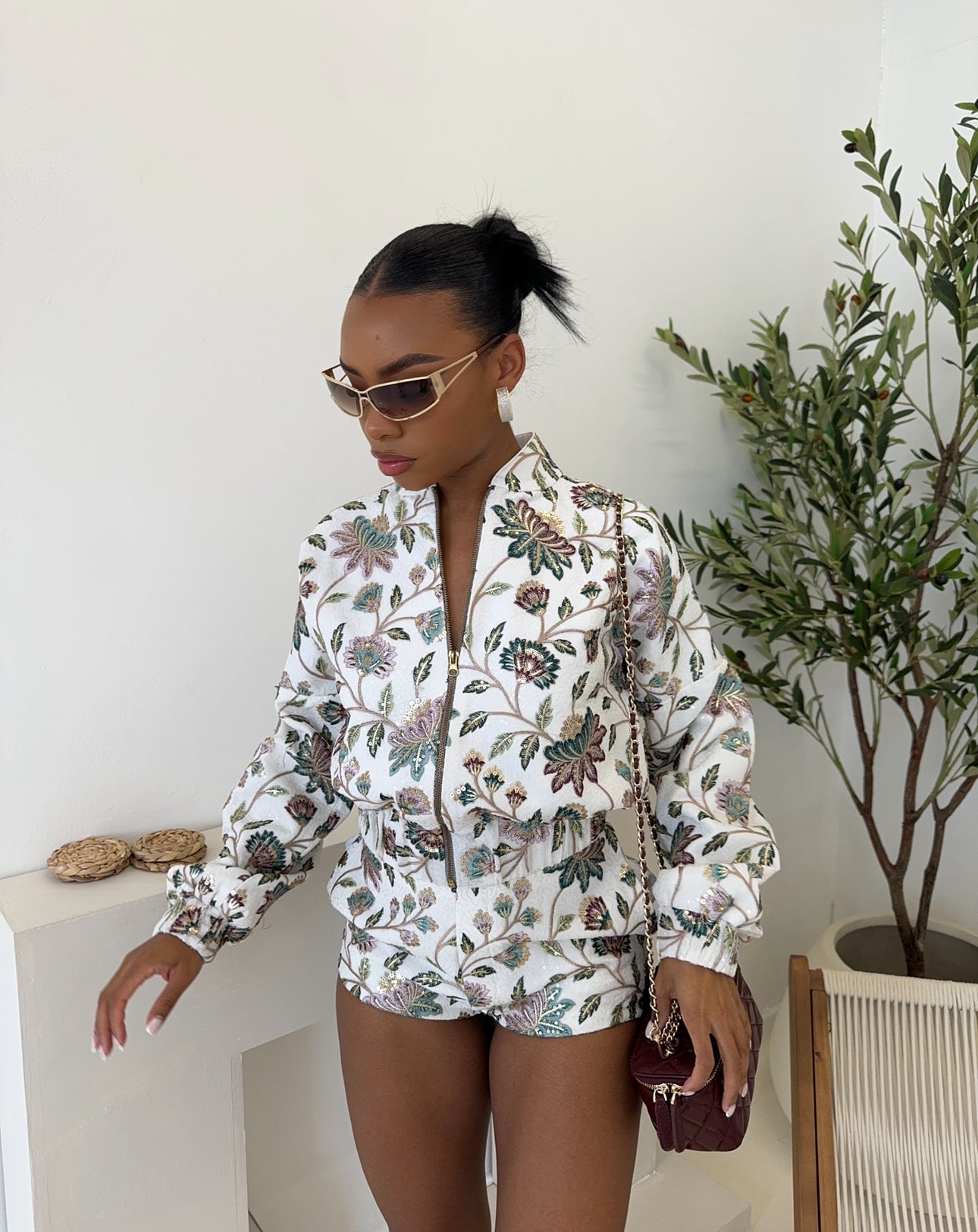 SAPPHIRE Embroidered Co-Ord (White)