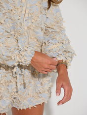 DAHLIA BLUE EMBELLISHED JACKET