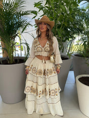 KHLOE BEIGE TWO PEICE (LONG)
