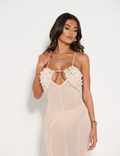XANTHE Sequin Mesh Maxi