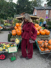 ‘BEAU’ BURGUNDY TROUSERS (TALL) (PRE-ORDER)