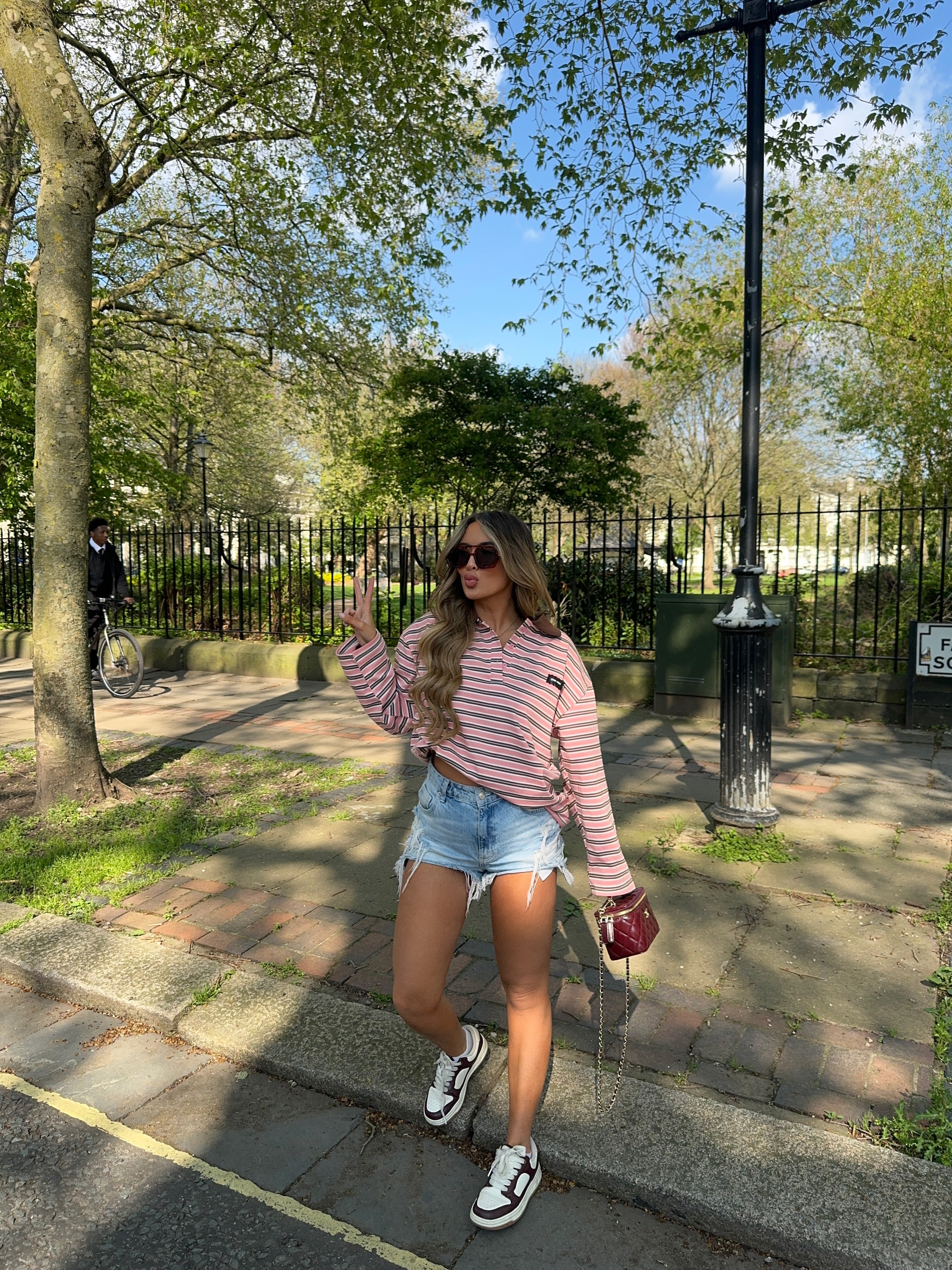 MAIA STRIPED RUGBY TOP