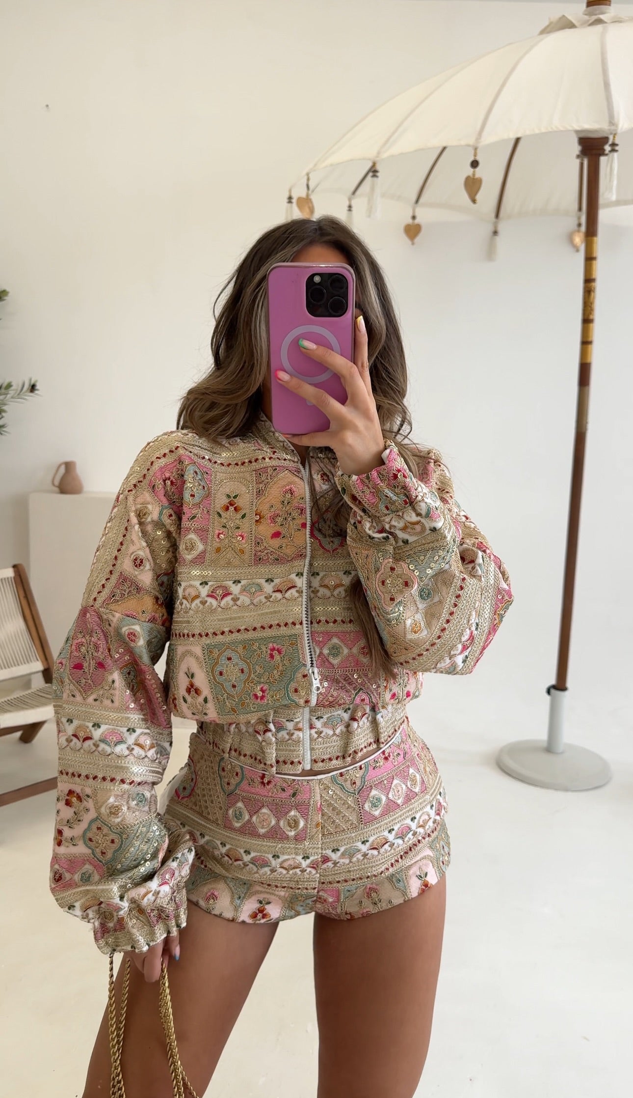 SAPPHIRE Embroidered Co-Ord (Patchwork)