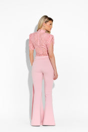 GARDENIA Pink Lace Top