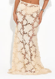 AMIRA FLORAL TOP - BEIGE