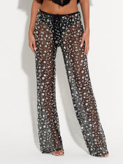 SOLEIL Embellished Trousers (BLACK)