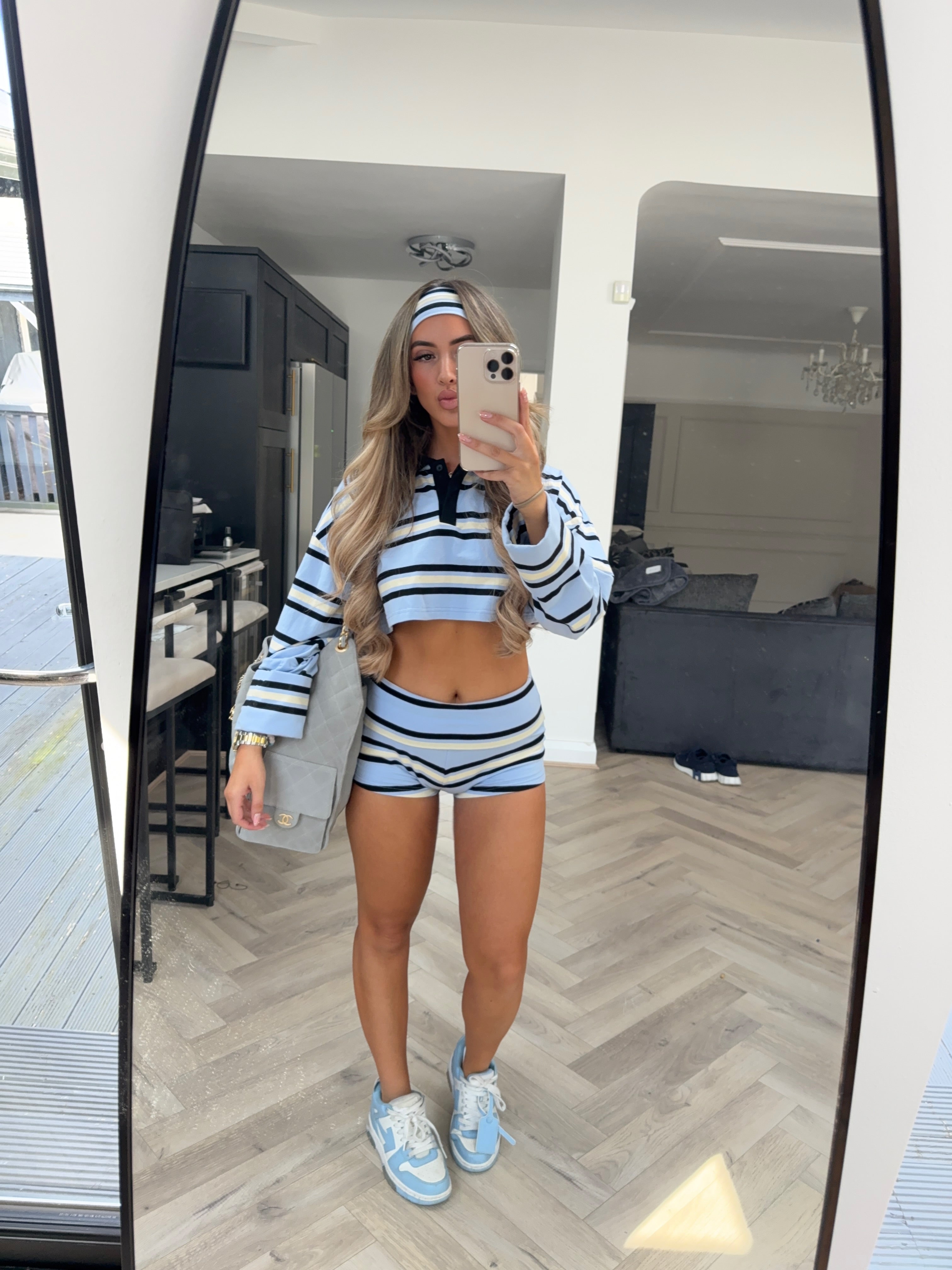 FREYA STRIPE MINI SHORTS