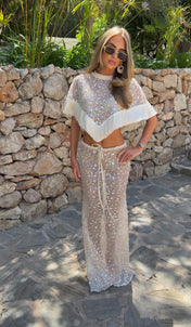 SOLEIL Embellished Maxi Skirt