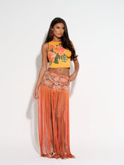 PAPAYA TASSEL SKIRT