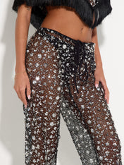 SOLEIL Embellished Trousers (BLACK)