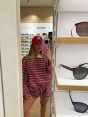 MACY Striped Lounge Set (Burgundy)