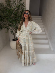 OLIVIA GOLD EMBELLISHED MAXI DRESS