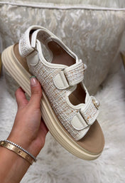 PHEOBE WHITE PEARL SANDALS