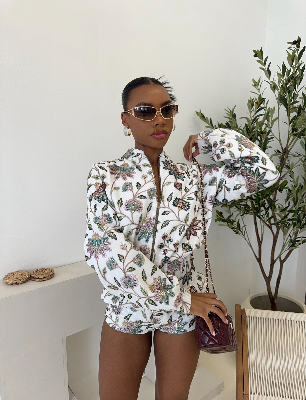 SAPPHIRE Embroidered Co-Ord (White)
