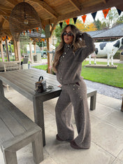 ‘MAUVE’ CHOCOLATE KNIT TROUSERS (REGULAR)