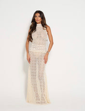 THALIA Crochet Maxi Dress