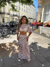 RIYA Pink Sequin Top
