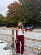ARI STRIPED FLARES (BURGUNDY & PINK) - REGULAR